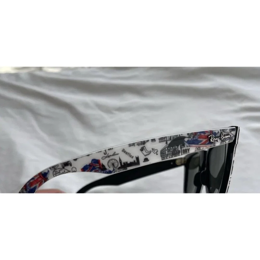 Ray-Ban Men’s Original Wayfarer Rare Special Series London Print Sunglasses RARE